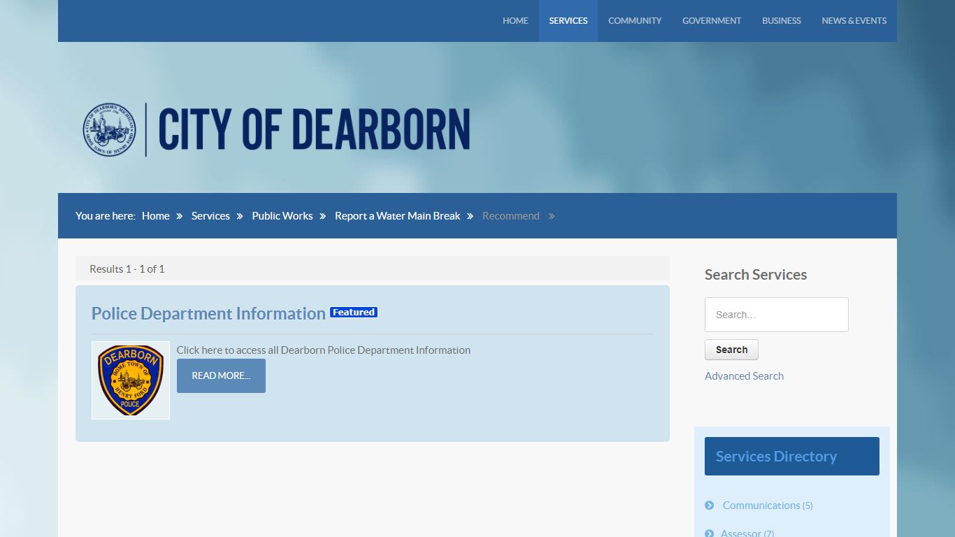 Police - City of Dearborn